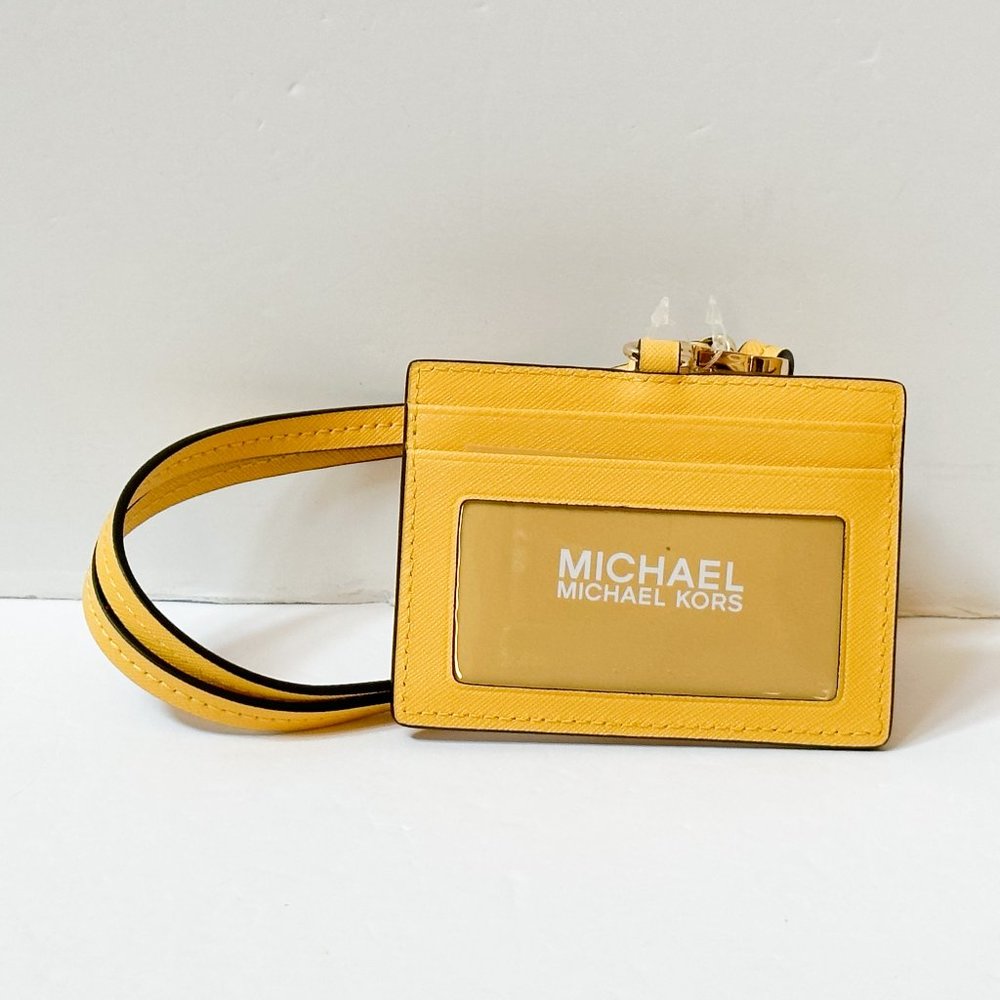 Michael Kors Jet Set Travel East West ID Credit Card Case Wallet Lanyard - Picture 6 of 9